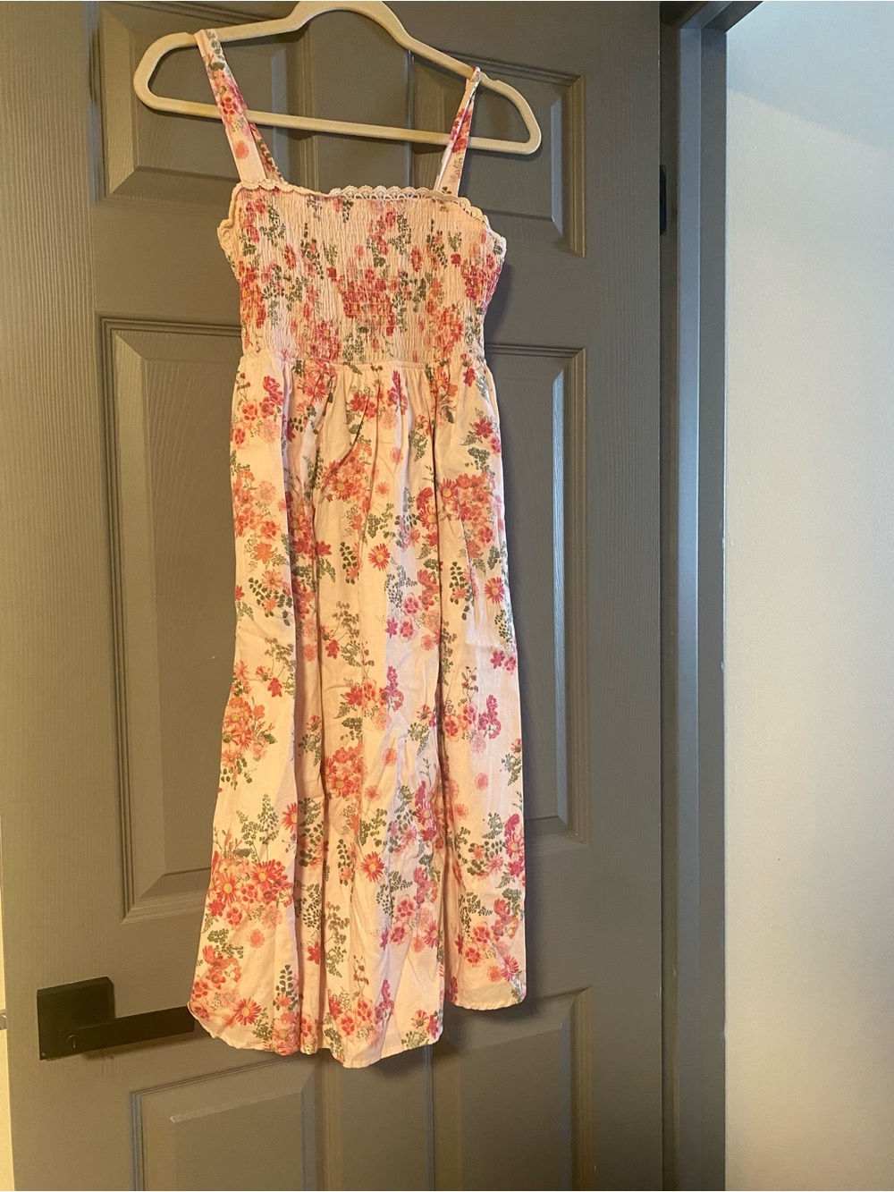 Altar'd State Light Pink Floral Tie back Dress